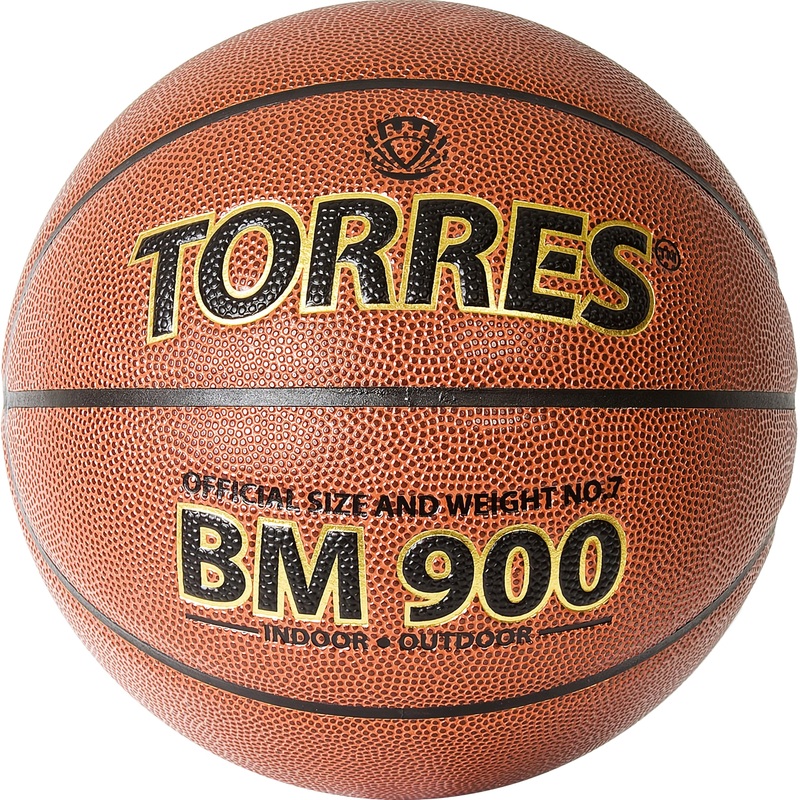 Изображение товара Баскетбольный мяч Torres BM900 размер 7 оранжевый и черный для улицы и зала