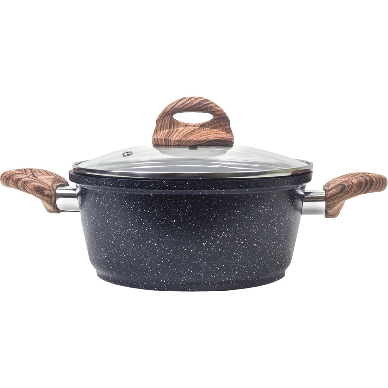 Изображение товара Кастрюля Panairo Eco induction 3.3 л литой алюминий с крышкой и антипригарным покрытием