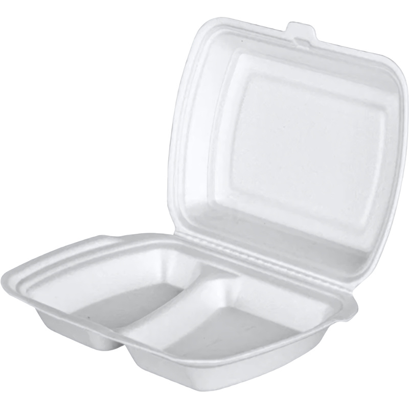 Изображение товара Одноразовый ланч-бокс Протэк LBE-2 2 секции 249x207x61 мм белый