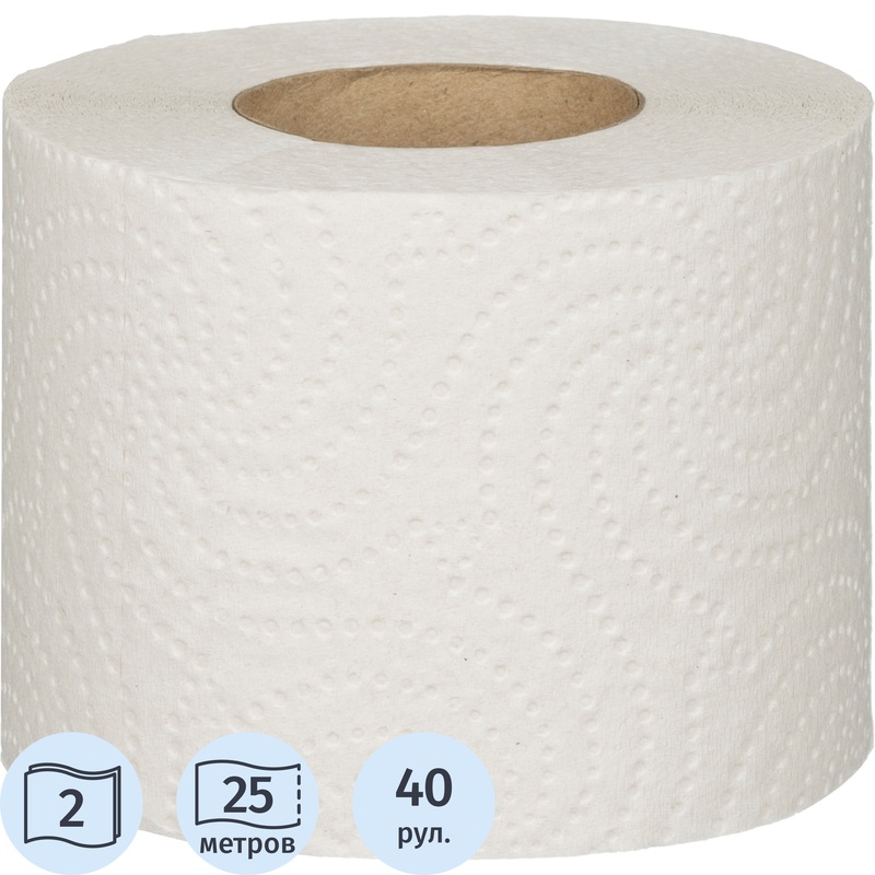 Изображение товара Бумага туалетная Lasla Classic 2-слойная белая (40 рулона в упаковке)