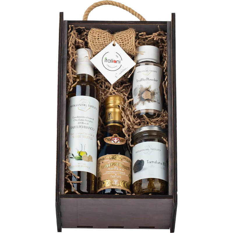 Изображение товара Подарочный набор трюфельных деликатесов Tartufo 28 2 кг соус масло и приправа