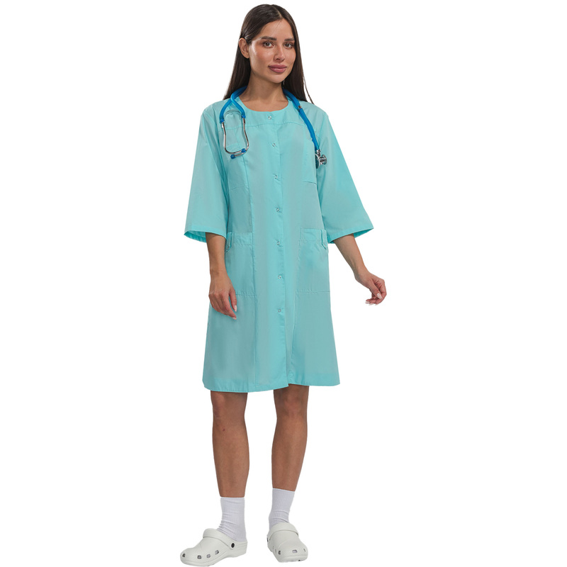 Изображение товара Халат медицинский женский М20 ХЛ морской волны размер 48-50