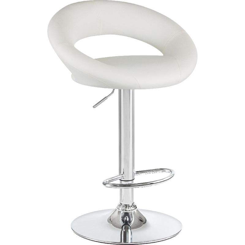 Изображение товара Стул барный Dobrin Mira белый/хромированный (искусственная кожа/металл) Изображение товара Стул барный Dobrin Mira белый/хромированный (искусственная кожа/металл)