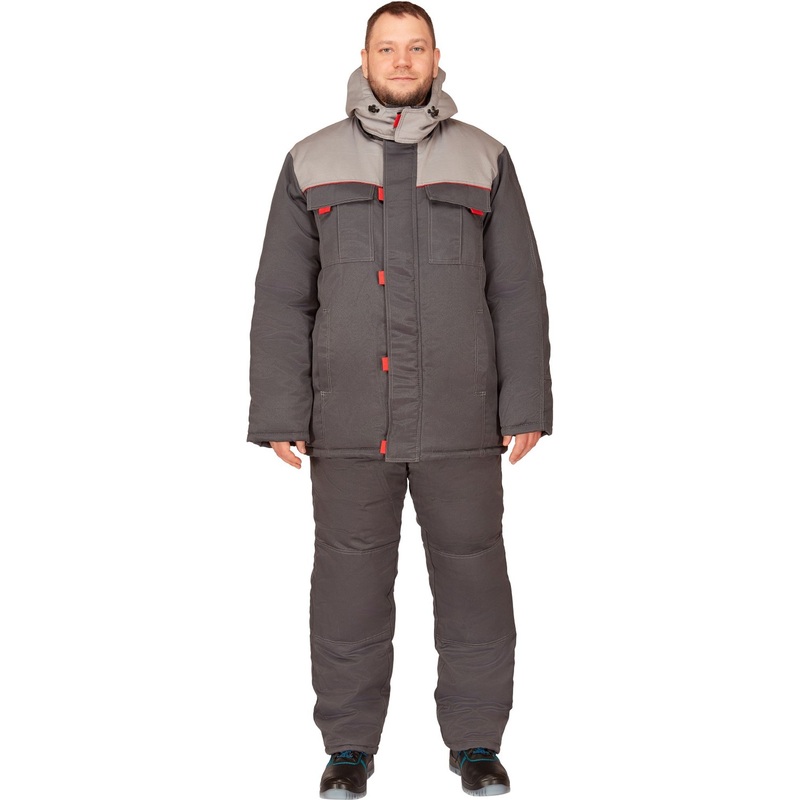 Изображение товара Костюм рабочий зимний мужской Фаворит-КБР серый/светло-серый (размер 56-58, рост 182-188)