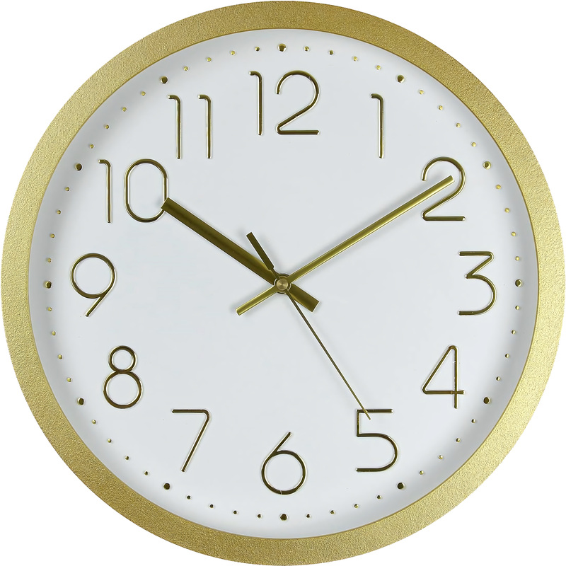Изображение товара Настенные часы Troyka 76768781 в золотистом корпусе размер 30x30 см стильные и точные