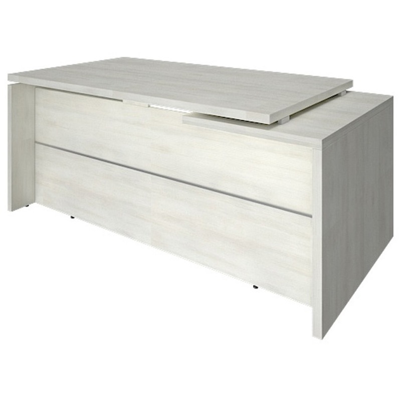 Изображение товара Стол руководителя письменный Yalta левый 1800х900х750 мм снежная патина