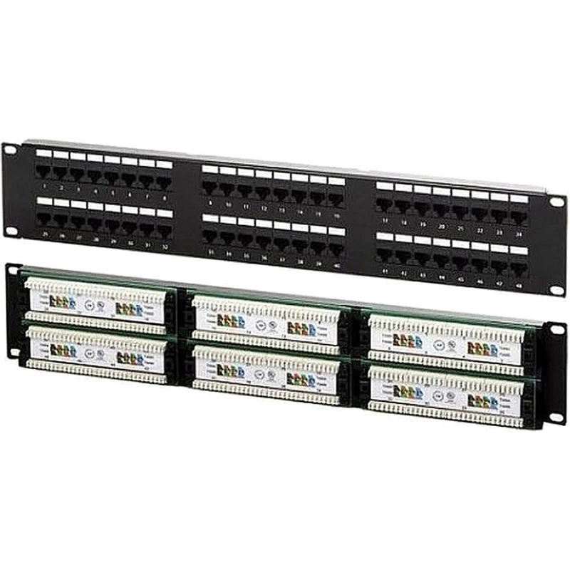 Изображение товара Патч-панель NewMax NM-PPU48C 2U черного цвета