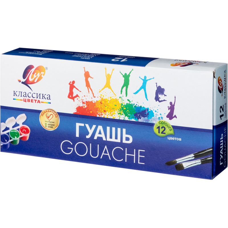 Изображение товара Гуашь Луч Классика набор 12 цветов по 26.6 мл для детского творчества