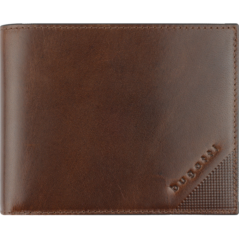 Изображение товара Портмоне мужское Bugatti Nobile из натуральной кожи и полиэстера коричневое