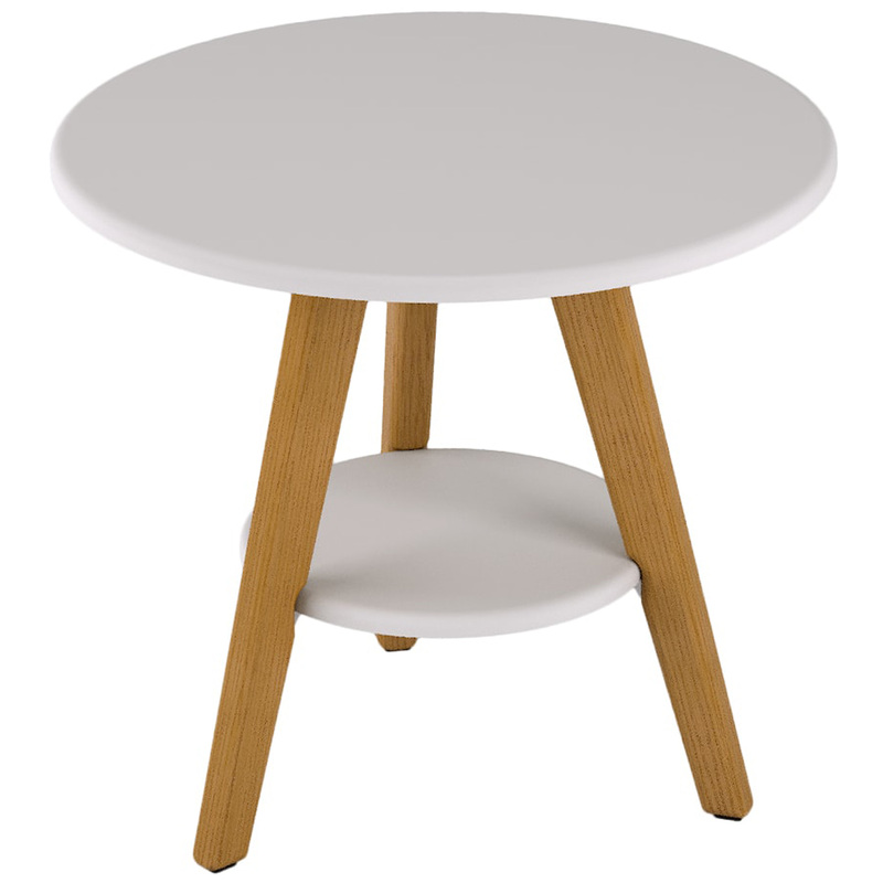 Изображение товара Журнальный столик Хог белый бежевый 550х550х500 мм современный дизайн