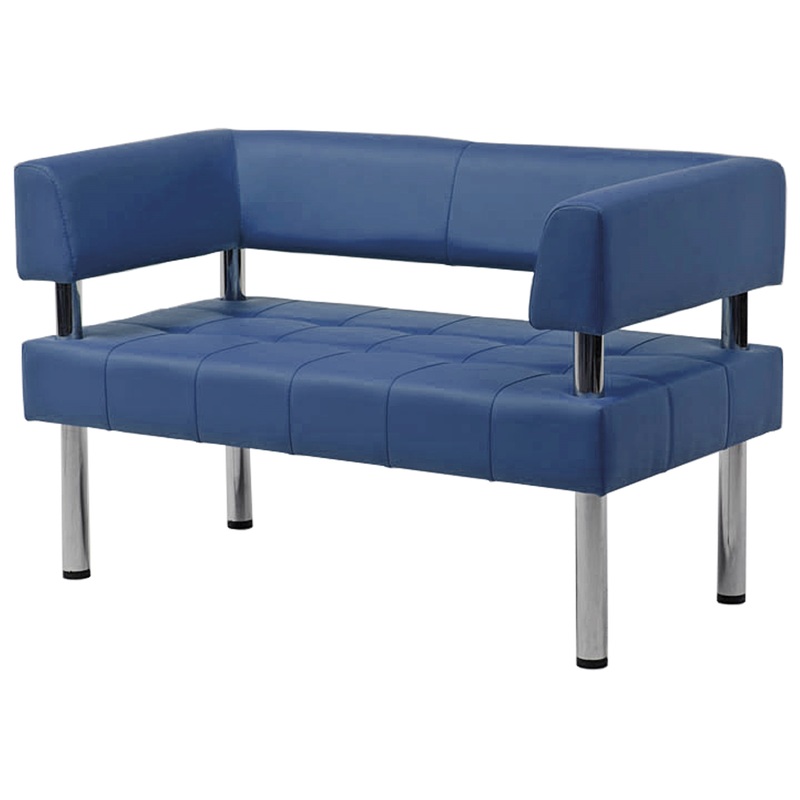 Изображение товара Двухместный диван Business синий из искусственной кожи