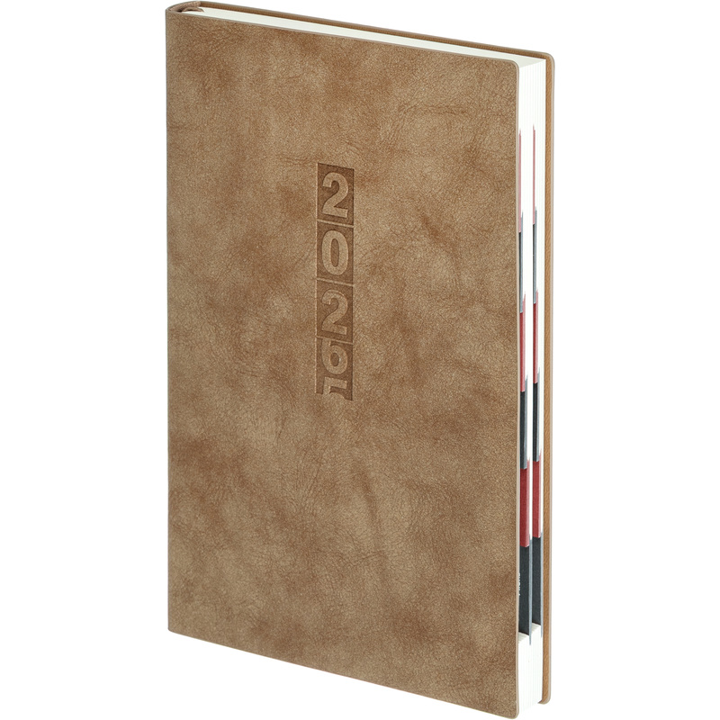 Изображение товара Ежедневник датированный 2026 год Escalada искусственная кожа А5 176 листов бежевый