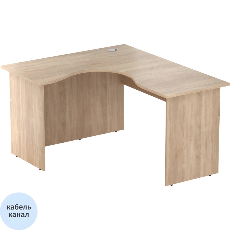 Изображение товара Угловой левый офисный стол Easy to Lead LT 22/16 дуб сонома 1400х1200х740 мм