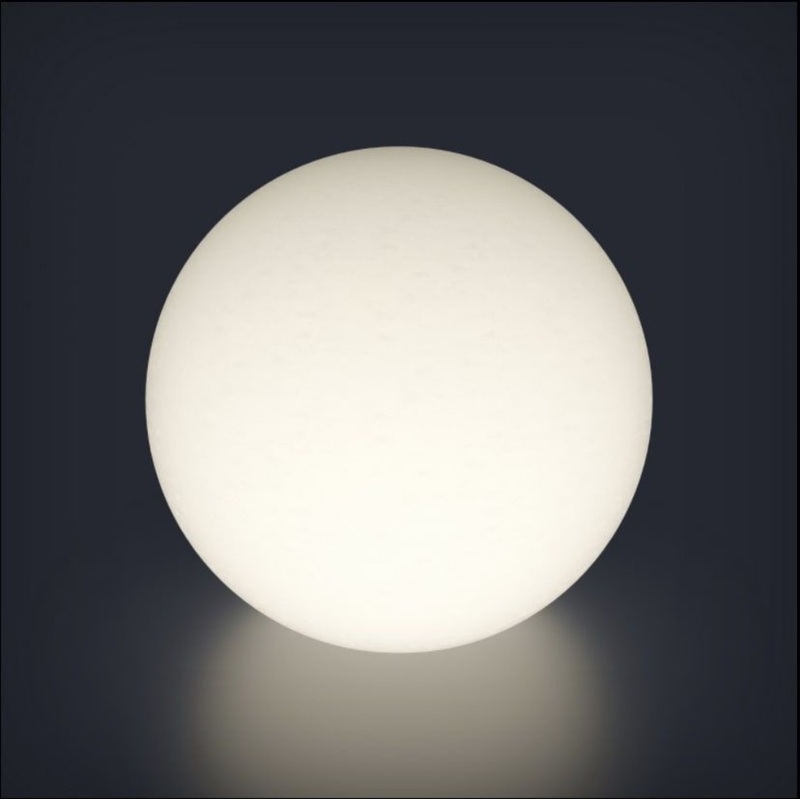 Изображение товара Настольный светильник-шар с подсветкой 30 см белый IP44