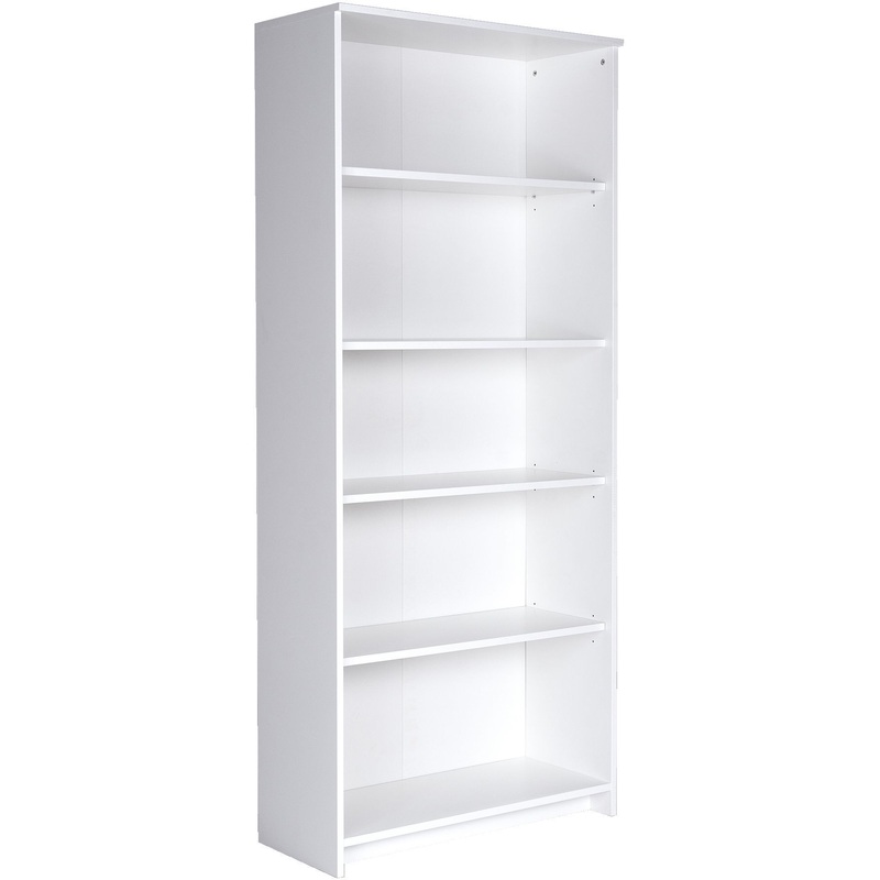 Изображение товара Стеллаж Сириус 2.02.07.120.1 белый из ЛДСП, крепление к стене, размеры 782х348х1900 мм