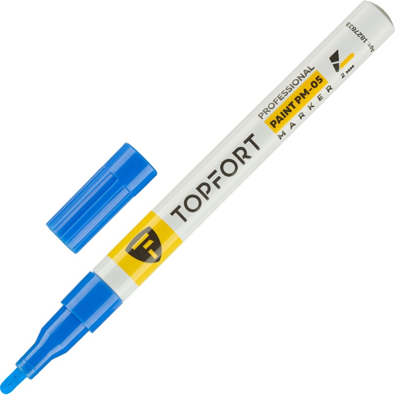 Изображение товара Промышленный лаковый маркер TOPFORT ZP1101 синий 2мм для долговечной маркировки
