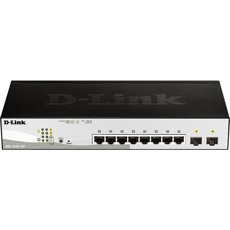 Изображение товара Коммутатор D-Link DGS-1210-10P/F3A