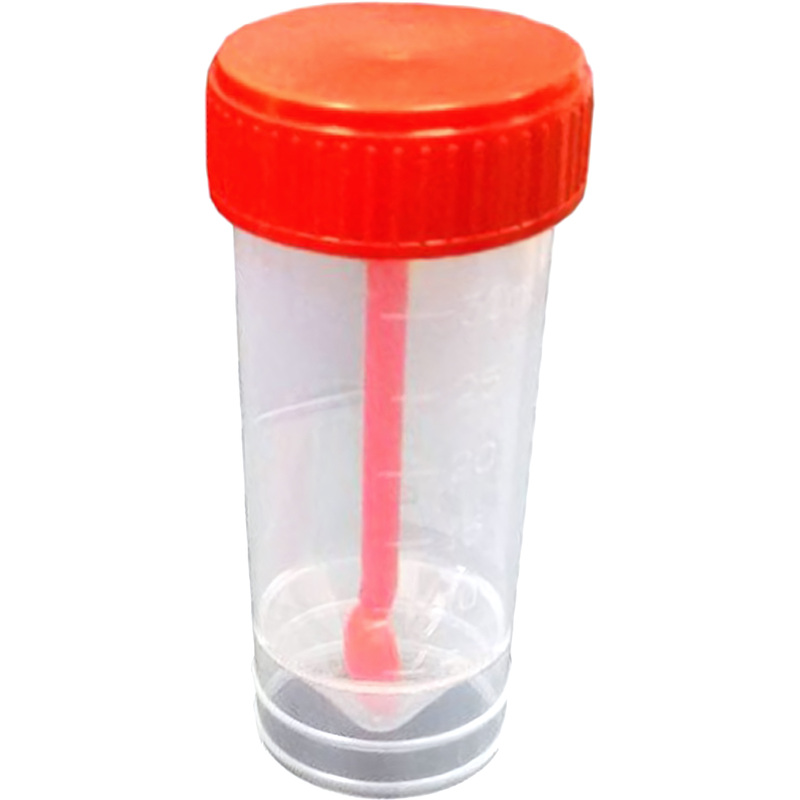 Изображение товара Контейнер стерильный для сбора биоматериалов 30 мл с ложкой 250 шт