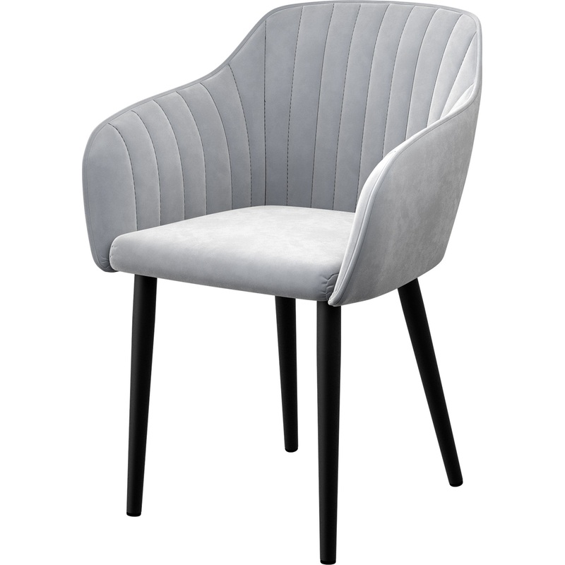 Изображение товара Обеденное кресло Шандон СМ12/1 серый велюр с металлическим каркасом