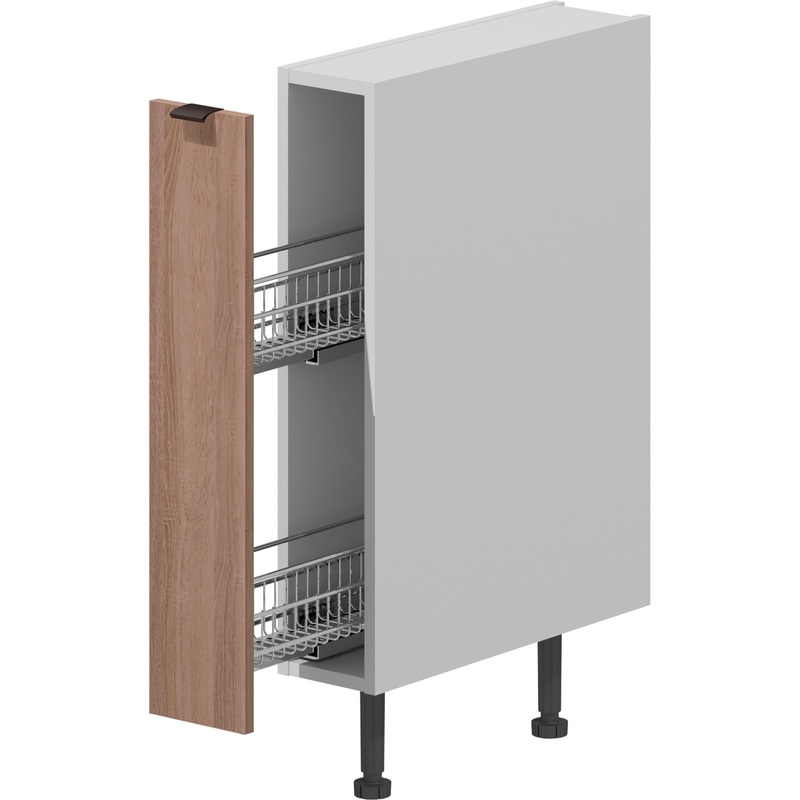 Изображение товара Шкаф кухонный бутылочница VOK B1DW_S_72_15 (дуб сонома/белый шагрень, 150х530х870 мм)