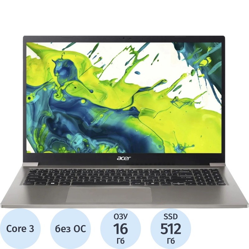 Изображение товара Ноутбук Acer Aspire Lite AL15-33P-38AY 15.6 Full HD 16ГБ SSD Windows отсутствует