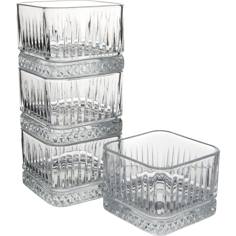 Изображение товара Набор салатников стеклянных Pasabahce Elysia 8 см 235 мл прозрачный (4 штуки в наборе)