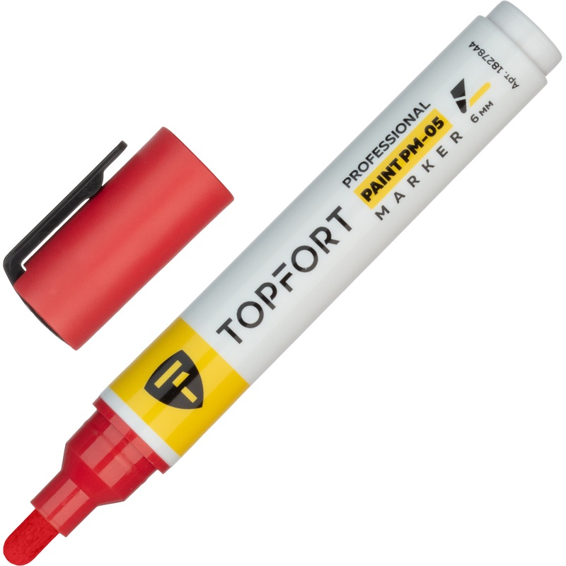 Изображение товара Маркер промышленный лаковый TOPFORT ZP1800 красный 3-6 мм (1827844)