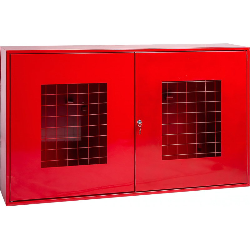 Изображение товара Щит пожарный стальной навесной с решеткой 120x70x30 см для хранения пожарных средств