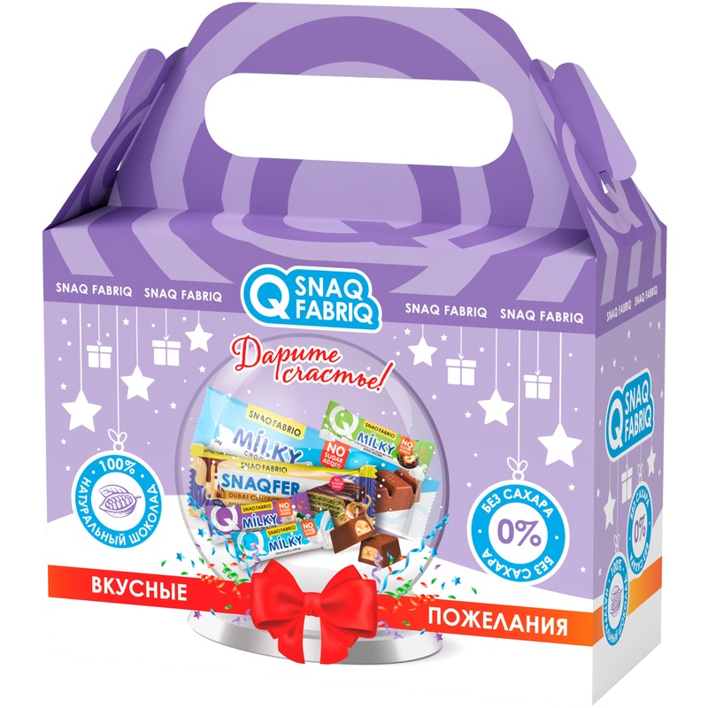 Изображение товара Подарочный набор Snaq Fabriq ассорти 348 г с без сахара и натуральными ингредиентами