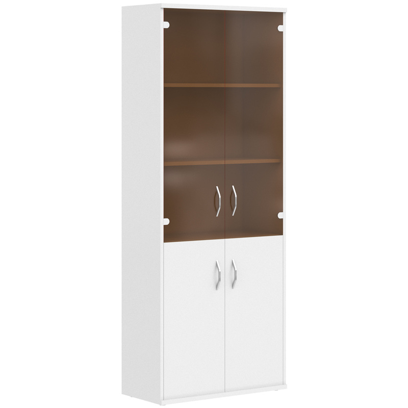 Изображение товара Шкаф для документов Imago со стеклом (белый, 770x365x1975 мм)