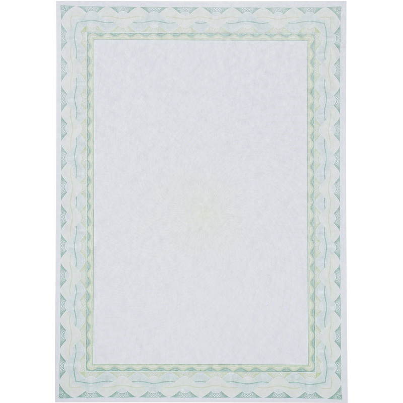 Изображение товара Сертификат-бумага А4 Attache зеленая с узором 120 г/кв.м, 50 листов