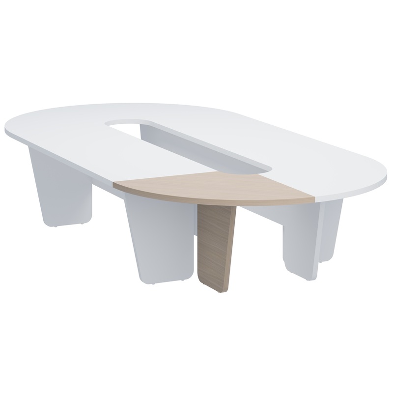 Изображение товара Угловая секция стола для заседаний Fregat Easy to lead 129В020 дуб скандинавский 1000x1000 мм