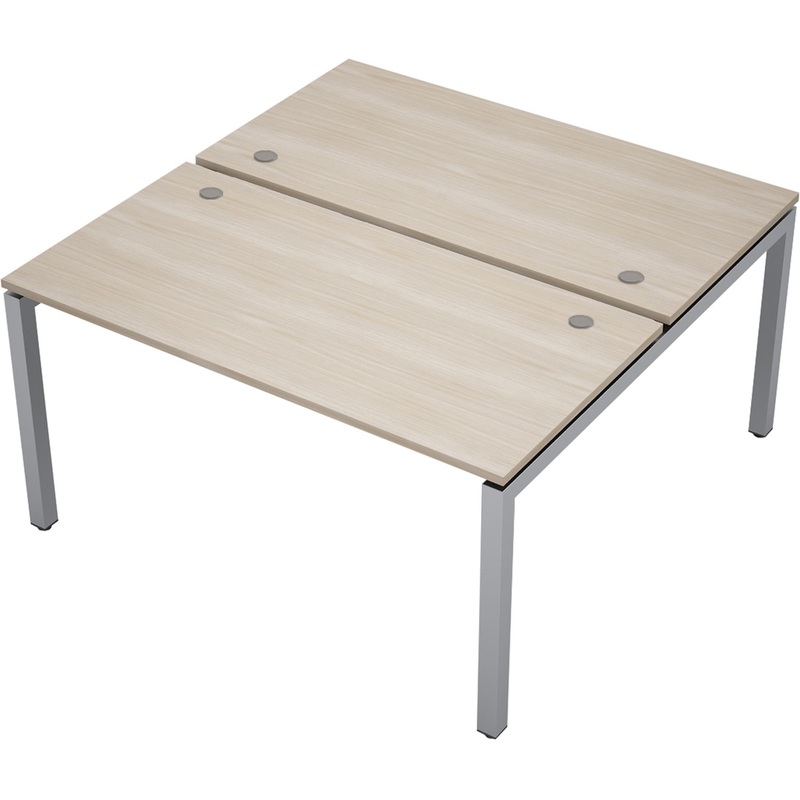 Изображение товара Стол приставной Avance 6МБ.5279 двухместный шамони светлый алюминий матовый