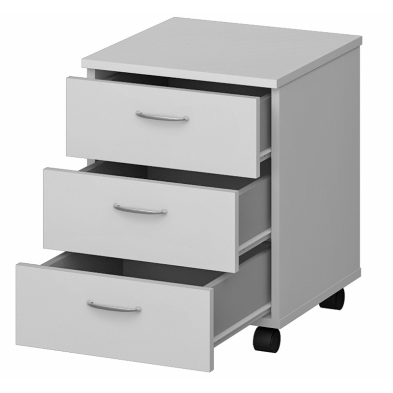 Изображение товара Тумба подкатная Бюджет 2556 белый шагрень 398х350х521 мм 3 ящика