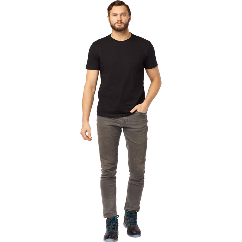 Изображение товара Футболка черная короткий рукав 100 хлопок размер 60-62 XXXL универсальная