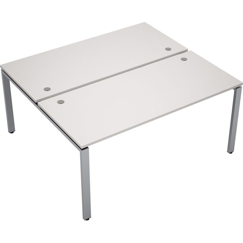 Изображение товара Стол приставной Avance 6МБ.6279 двухместный белый алюминий