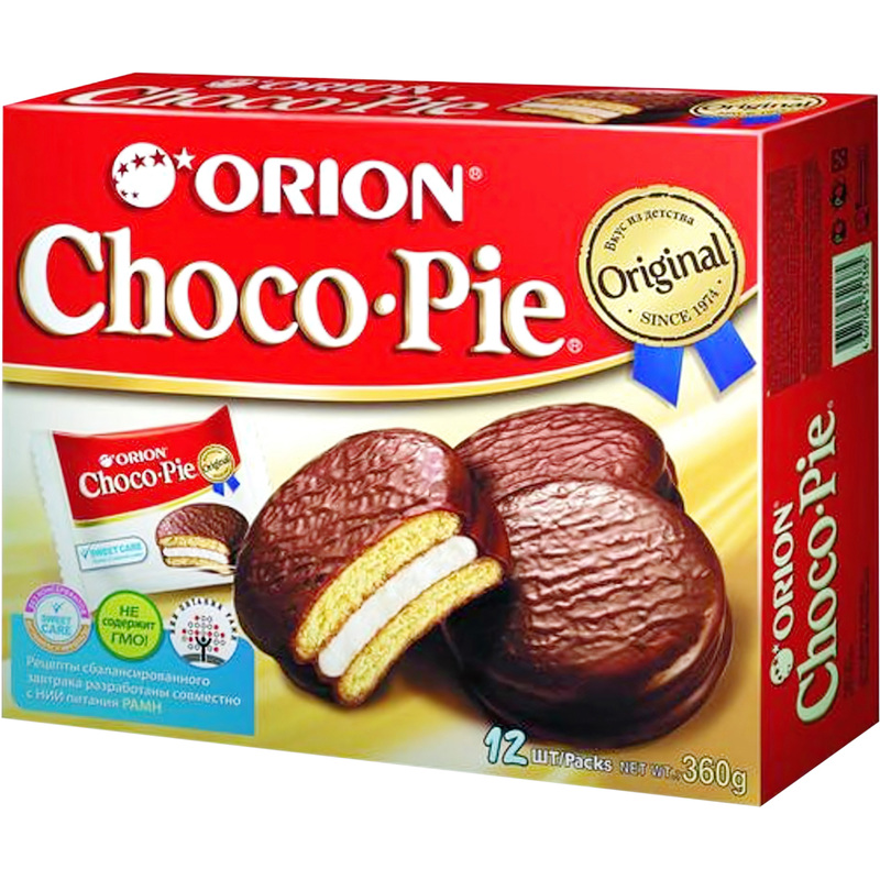 Изображение товара Пирожное Orion Choco Pie 360 г 12 штук в упаковке Россия