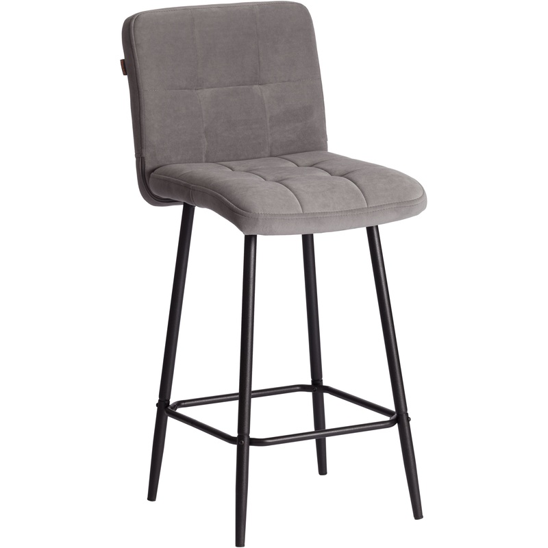 Изображение товара Полубарный стул Медео из велюра с металлическим каркасом для дома и кафе