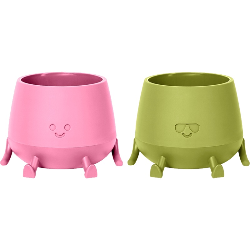 Изображение товара Набор кашпо с поддоном 2 штуки La decoro Мистер Грин и Мистер Крутой (0.6 л)