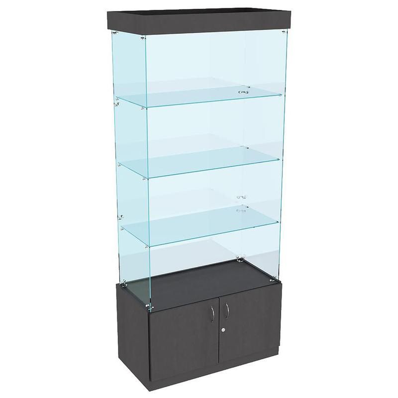 Изображение товара Витрина Истра 101 открытая венге прозрачная 900х470х2100 мм с подсветкой