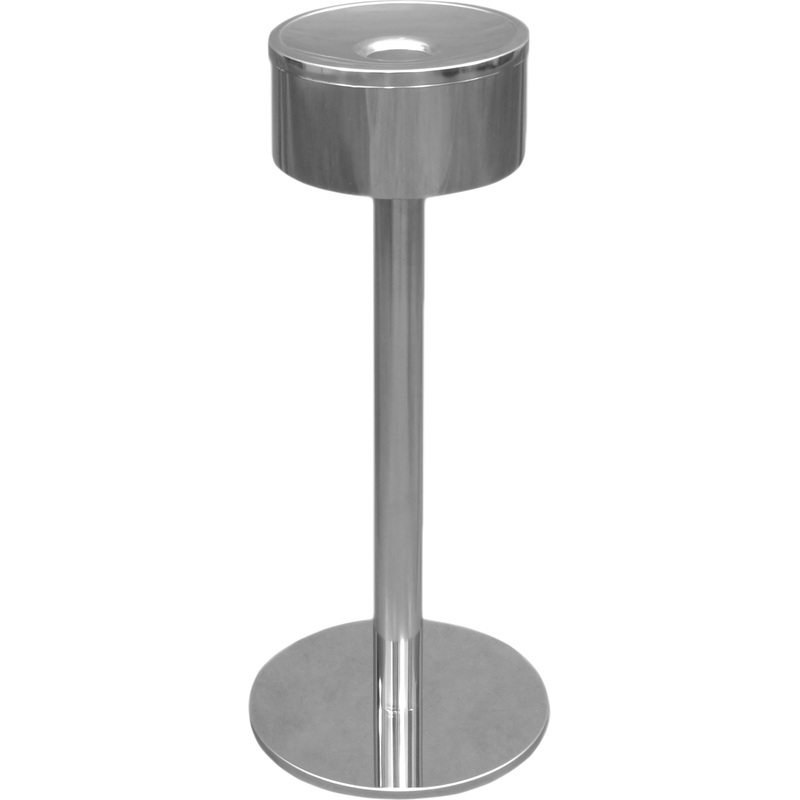 Изображение товара Урна-пепельница уличная Холл 4 л хромированная сталь (70x23.4x23.4 см)