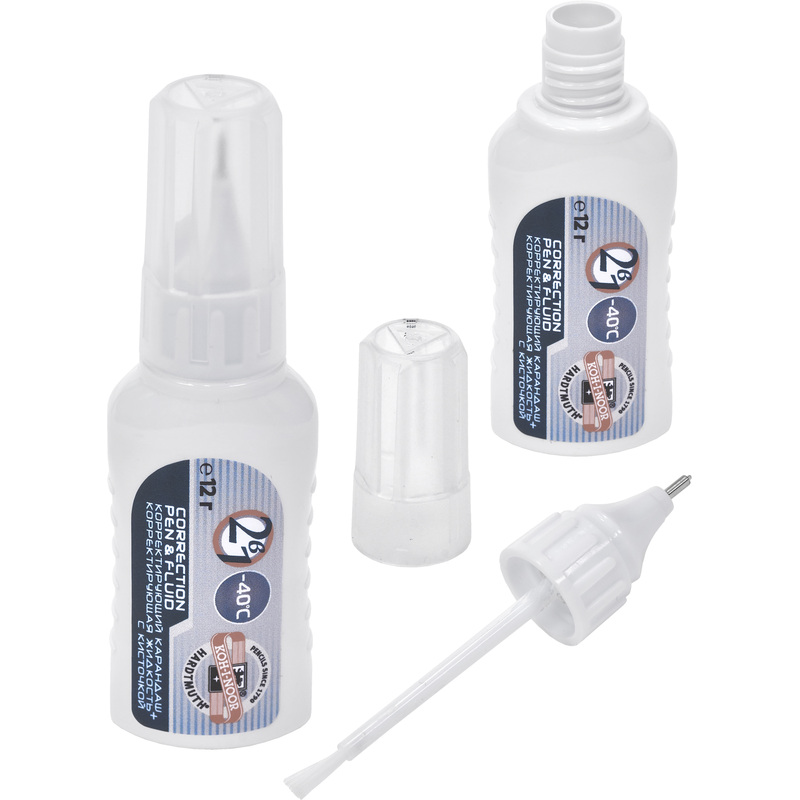 Изображение товара Корректирующий карандаш Koh-i-Noor 2 в 1 металлический наконечник и кисточка 12 г