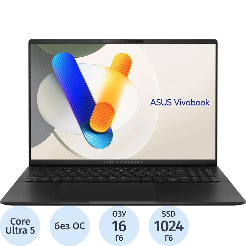 Изображение товара Ноутбук Asus Vivobook S5606CA-RI072 16 Intel Core Ultra 5 225H 16Гб SSD 1024Гб