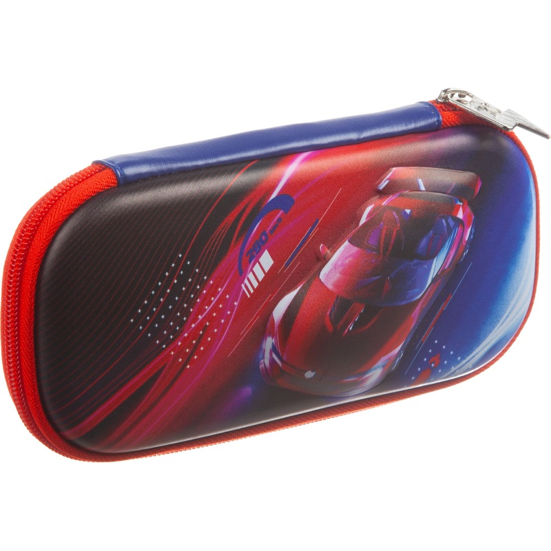 Изображение товара Пенал-косметичка Комус Класс 3D Car синий односекционный для мальчиков