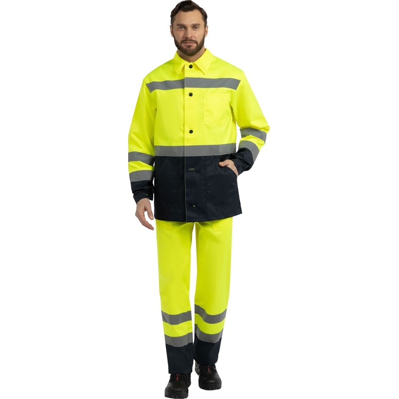 Изображение товара Костюм сигнальный лс07-КБР Жёлто-синий с СОП, рост 182-188 см