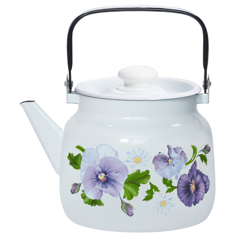 Изображение товара Чайник Лысьвенские эмали Анютины глазки 500055250 3.5 л