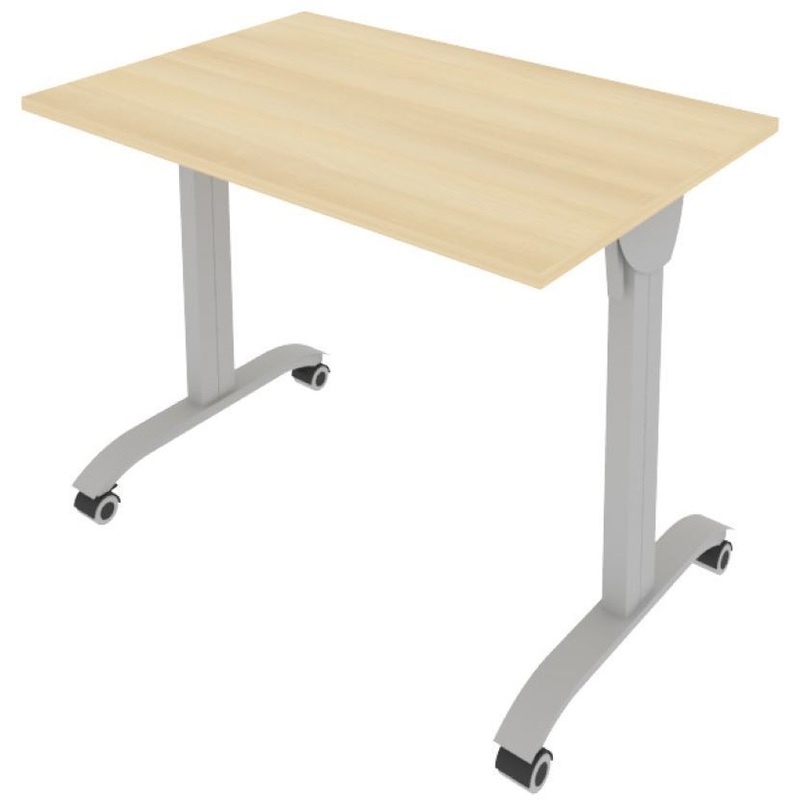 Изображение товара Секция стола для переговоров СМ2 прямая из ЛДСП и металла, 1000x650x757