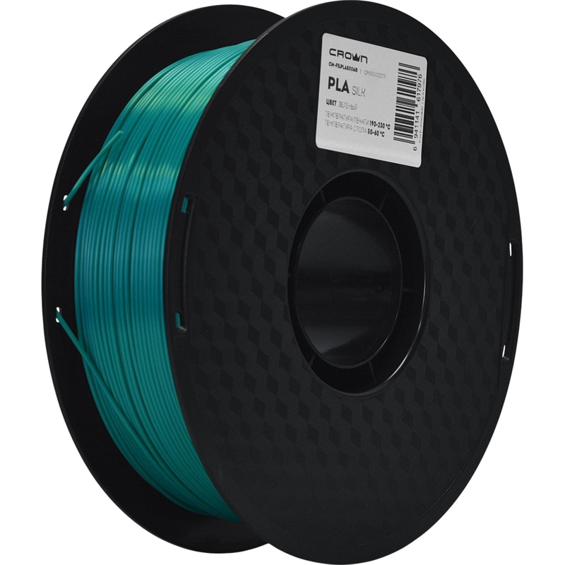Изображение товара PLA пластик для 3D-принтера Crown Micro зеленый 1.75 мм 1 кг биоразлагаемый глянцевый