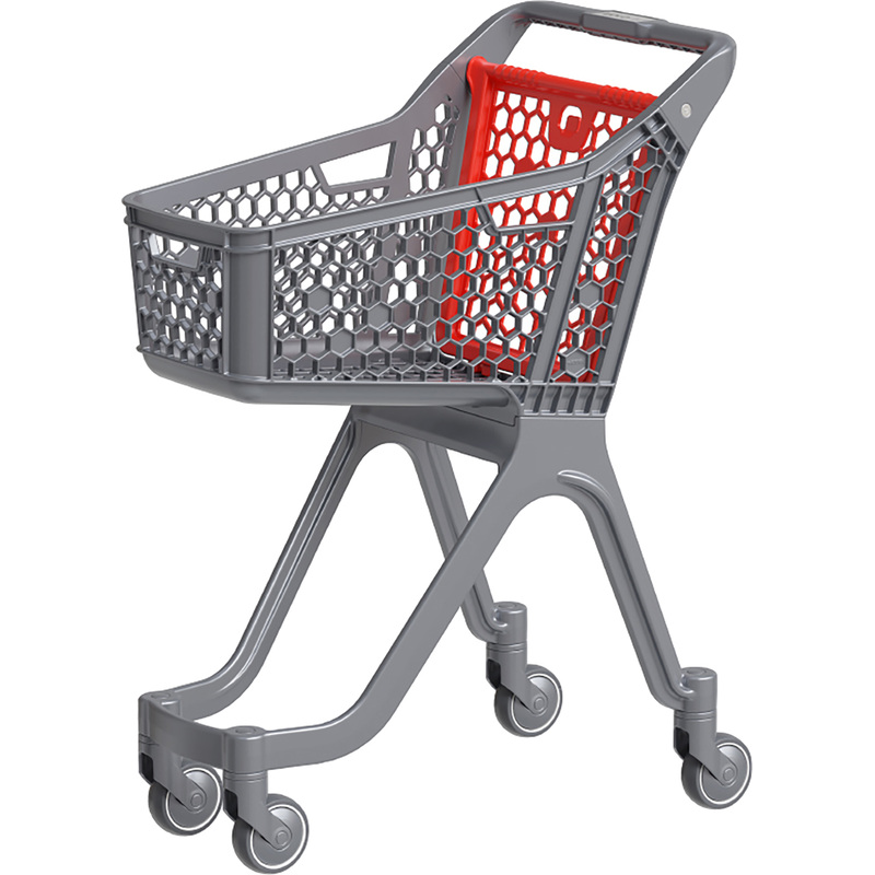 Изображение товара Тележка покупательская VIBE серый/красный пластик