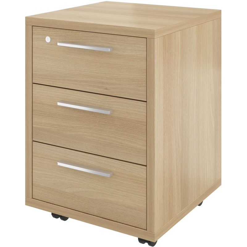 Изображение товара Тумба подкатная Дублин с замком (акация лорка, 450х450х600 мм, 3 ящика)